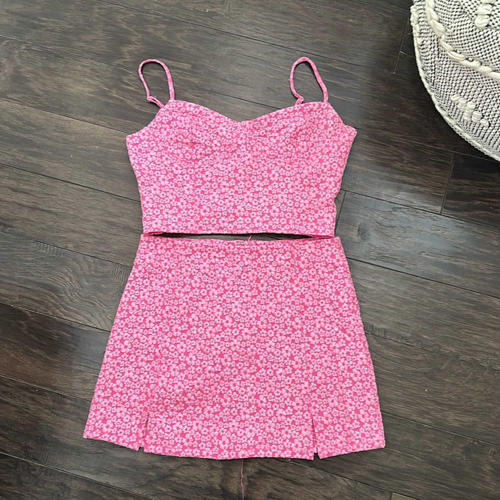 Altr’d State mini skirt and top set